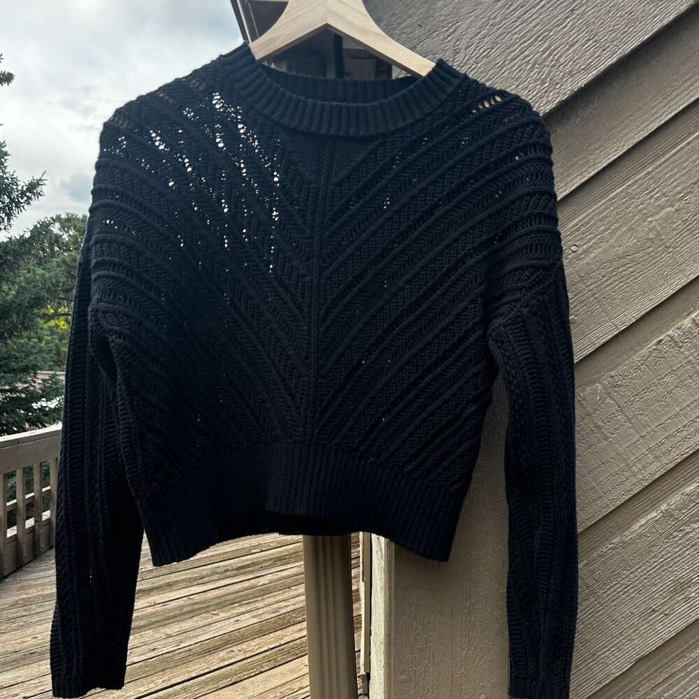 Old Navy Open Stritch Black Summer Sweater